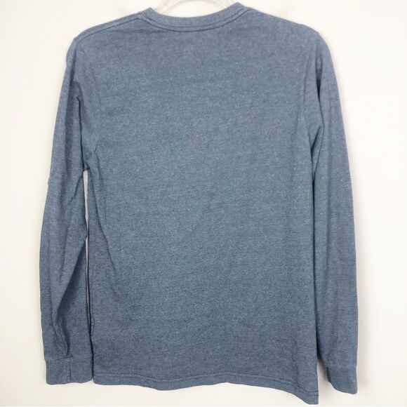 PATAGONIA | Long Sleeve Regular Fit Blue Logo T-Shirt Men’s Size XS - Picture 8 of 9